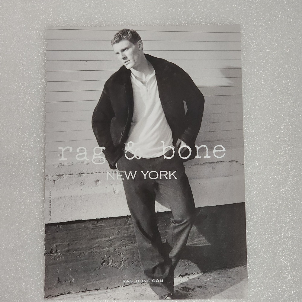 Print Ad rag & bone New York Mikkel Jensen black white clipping 8x10
